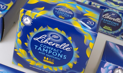 Boots Liberelle compact tampons packaging