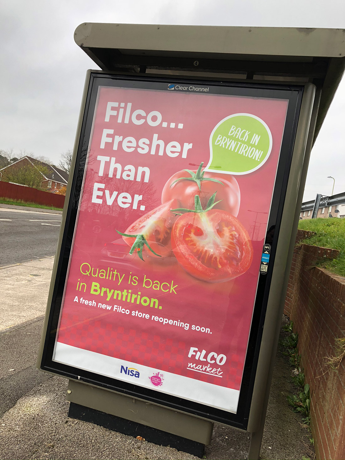 Filco poster on bus stop