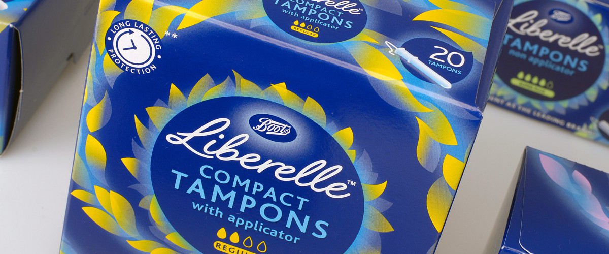 Boots Liberelle compact tampons packaging